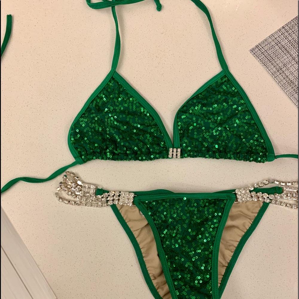 Green NPC competition swimsuit